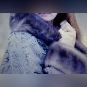 Vintage shaved lamb/mink fur coat